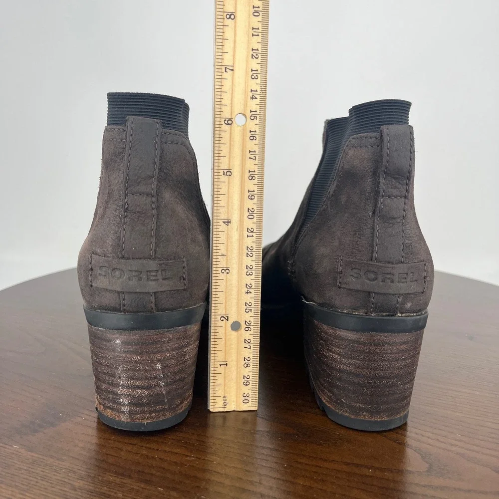 Sorel Cate Chelsea Boots Women's 9.5‎  Brown Leather Waterproof Ankle NL3712-205